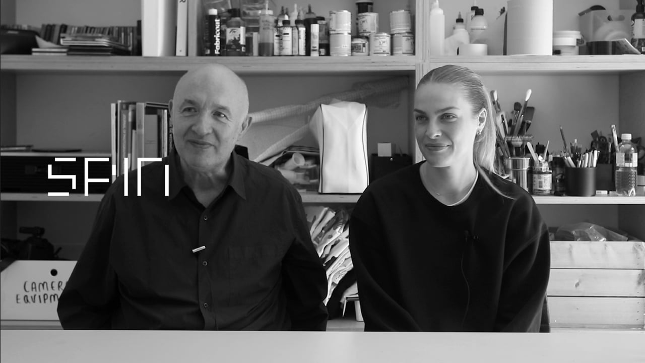 Tony and Evie Brook sitting in the SPIN studio during their Design Futures interview.